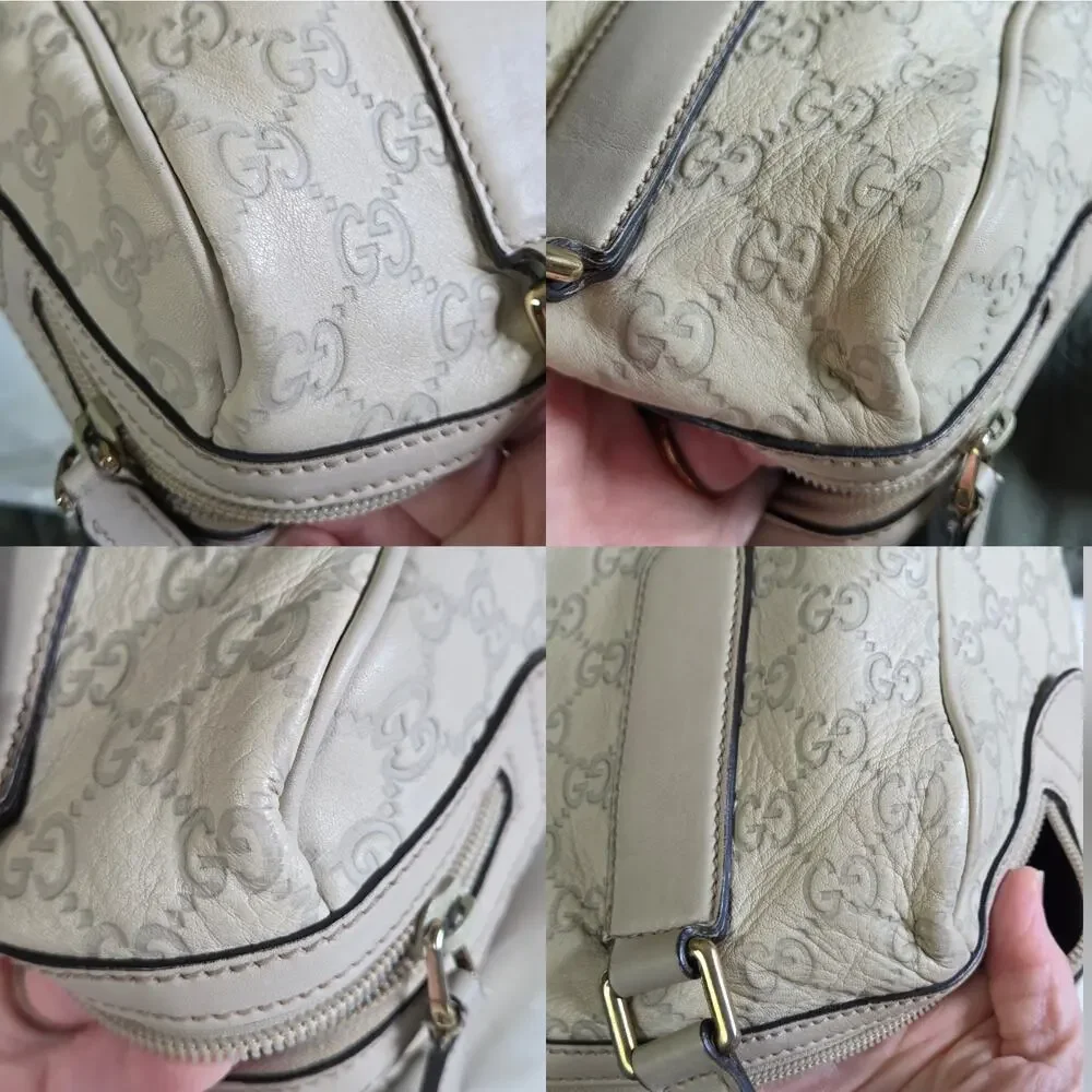 Gucci Signature GG Embossed Boston Shoulder Bag